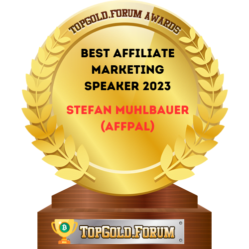 Award for Best speaker in Affiliate Marketing